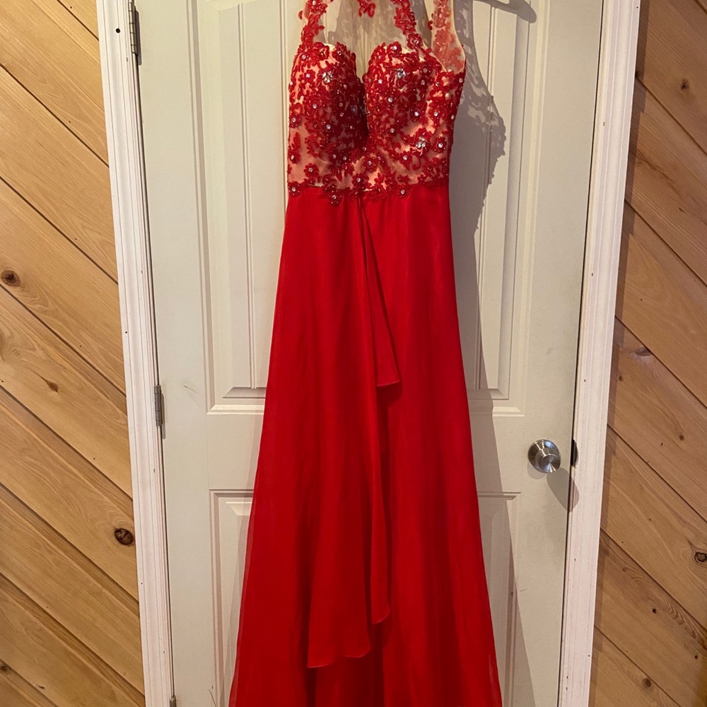 Red formal or prom dress